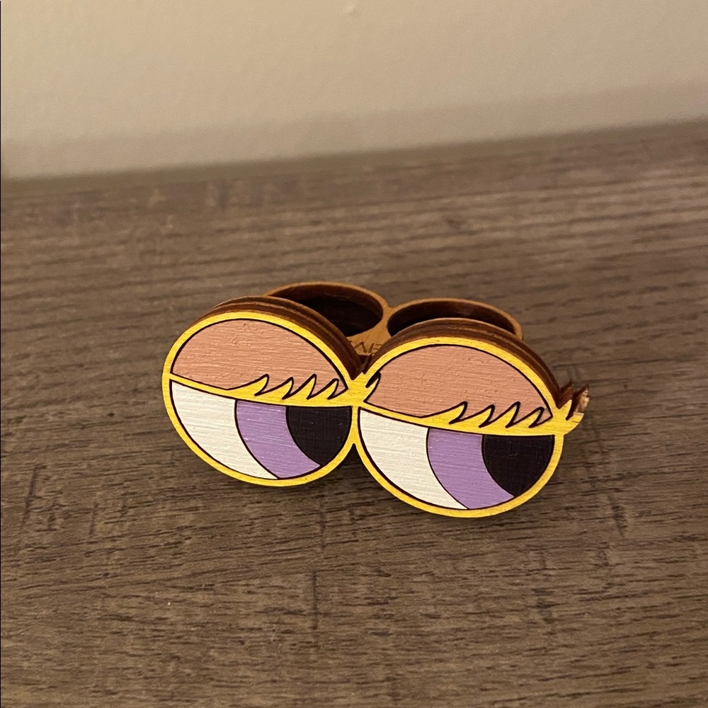 NEIVZ ring size 5/6 eyes/muppet/artsy/quirky/eclectic/hipster/avant-garde/crafty